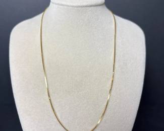 269 dainty18kgoldboxchainnecklacebyba