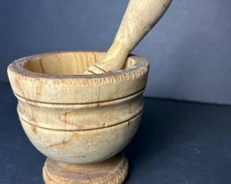 008 rusticstylewoodenmortarandpestle