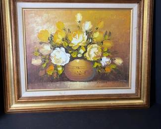 192 19x22framedfloralstilllifepainting