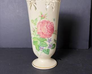 159 lenoxporcelainfloralvasewithpierced