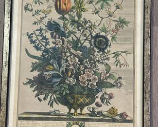 427 15x19framedfloralengravinginthema