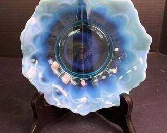 303 blueopalescentruffledglassbowl