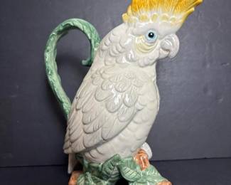 284 fitzandfloydceramiccockatoofigural