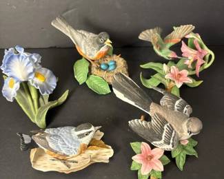204 fivelenoxfineporcelainbirdandflowe