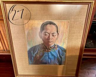 Ralph Rowntree. Asian Woman in Blue.