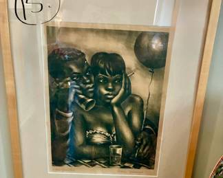 Marion Greenwood (1909-1970). New Years Eve Lithograph, 1942.