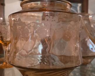 Pink Depression glass 