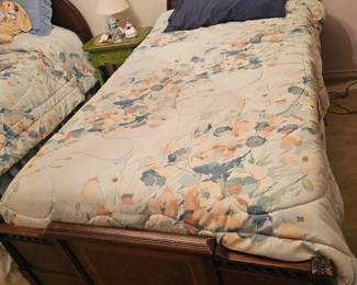 Two antique  twin size bed with mattress 