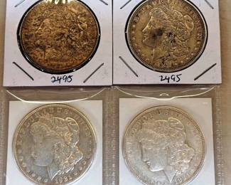 (4) Morgan Silver Dollars