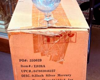 Case of Silver Mercury Pear Lidded Jars