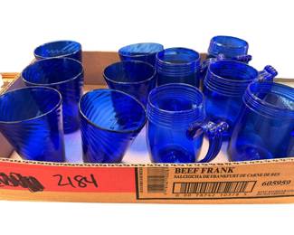 Colbalt Blue Hand Blown Glasseware