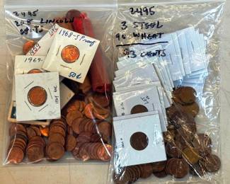 Wheat Steel & Lincoln Pennies