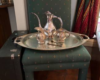 Silverplate tea service