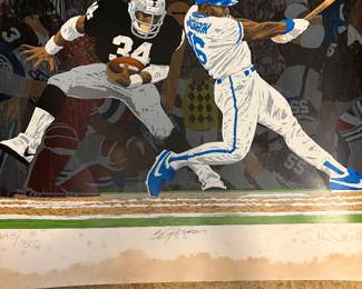 Signed, numbered, autographed Bo Jackson seriograph