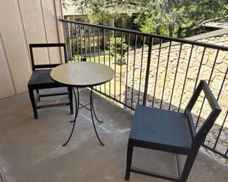 Patio Chairs and Yellow Mosiac Table