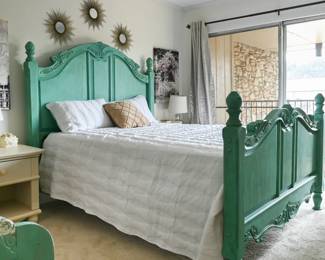 Queen Vintage Bed Frame Solid and heavy