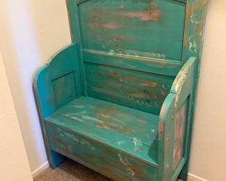 Gorgeous turquoise bench