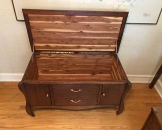 One of two cedar chests