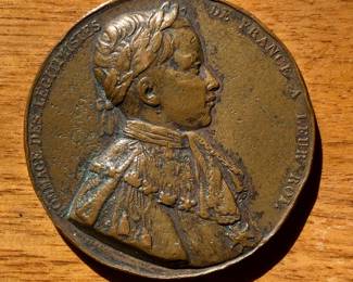 1833 French bronze commemorative medal of Henri V