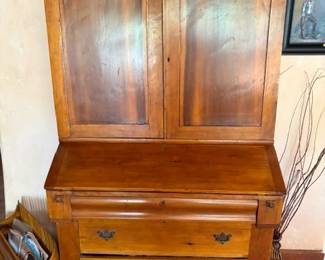 Antique drop-front secretary