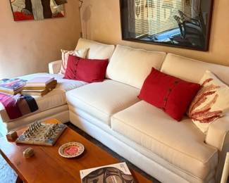 Sectional couch and with queen sofa bed,  coffee table
