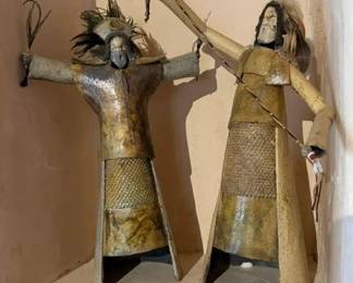 Reuben IronHorse-Kent (Ioway) raku ceramic figures