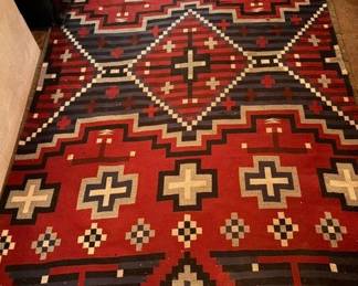 Navajo red weaving, 100" x 60", Crownpoint 2005