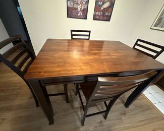 BUY IT NOW- $250 Table and 4 Chairs (leaves are built in)
