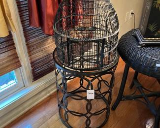 Wired Birdcage, Metal Side Table