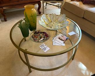 Unmarked Jewelry, Glass-Top Table