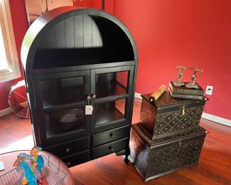 Glass Paneled Storage Cabinet