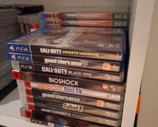 Sony PlayStation PS3 & PS4 Video Game Collection Featuring Call of Duty, Grand Theft Auto, BioShock, Fallout 3, Gran Turismo 5 Prologue, Buzz! Quiz TV, Killzone & More