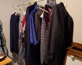 Men’s Clothing Collection Including Suits, Sport Coats, Jackets, Shirts, Trousers and Accessories