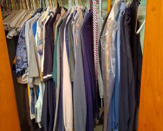 Men’s Clothing Collection Including Dress Shirts, Polo Shirts, Sweaters, Cardigans, Sweatshirts, Jackets, Casual Wear and Assorted Wardrobe Accessories