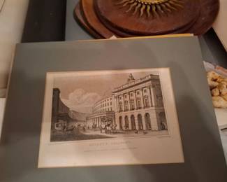 Regent’s Quadrant London Architectural Engraving, 1827 Horse-Drawn Carriages & Georgian Streetscape, Published by Jones & Co.