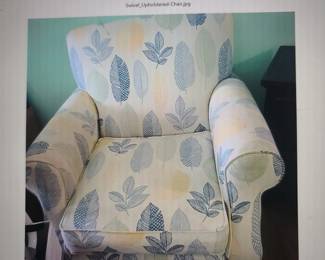 Swivel Upholstered Chair, yellow, blue, white