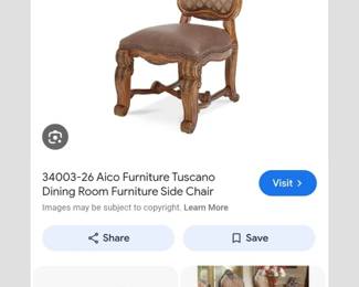 Vintage Tuscano hand carved, Italian leather chairs