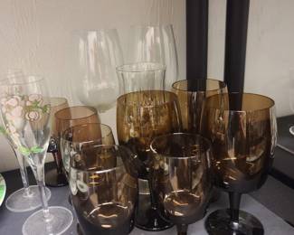 Crystal glasses, stemware