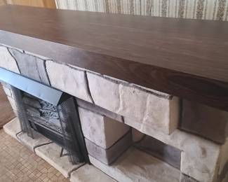 Faux Stone electric heat fireplace, mantel, custom