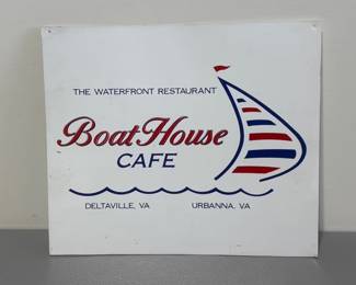 Vintage Boat House Cafe Sign