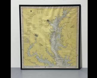 Chesapeake Bay Framed Map