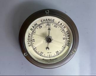 Selsi Brass Aneroid Barometer