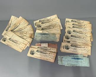 Bank of Middlesex antique checks
