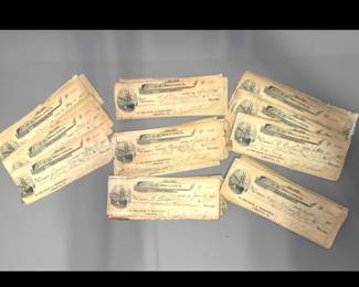 Bank of Middlesex Antique Checks Ephemera