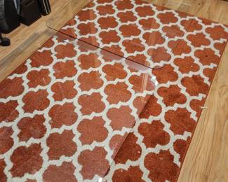 2 Glass Office Chair Mats