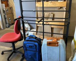 Luggage; bedframe