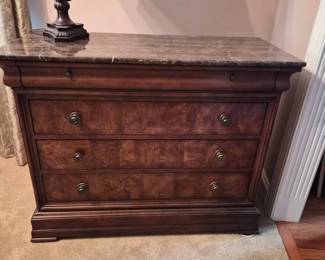 Marble top accent table
