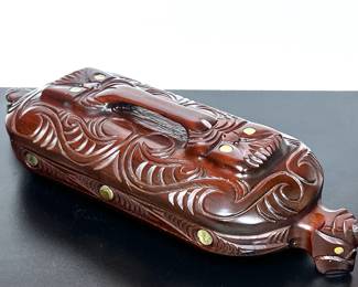 Hand carved box from New Zealand 