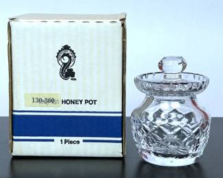 WATERFORD CRYSTAL HONEY POT