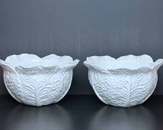 PAIR OF MID CENTURY SERVING BOWLS FROM PORTUGAL